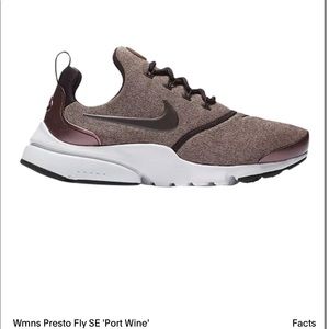 Womens 8.5 Nike Presto Fly SE 'Port Wine' Shoes